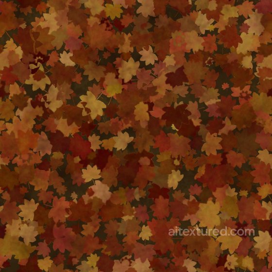 Ground Covered by Maple Leaves | Free PBR Ground surface texture preview