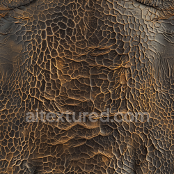 seamless Seamless 3D PBR Texture of Cracked Distressed Brown Leather with Deep Wrinkles texture 8k free download PBR
