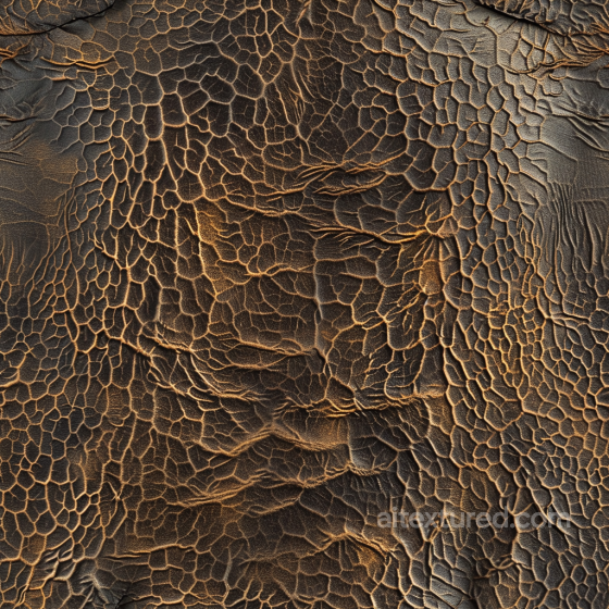 Cracked Distressed Brown Leather Seamless Texture with Deep Wrinkles Leather texture preview