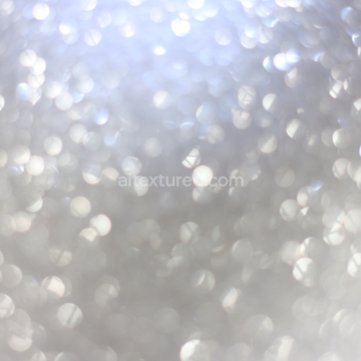 Seamless 3D PBR Glitter Texture with Soft Bokeh Sparkles in White and Silver
