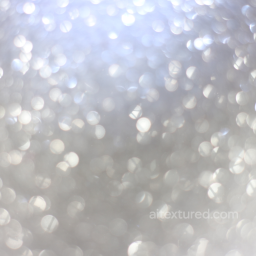 Glitter Texture with Soft Bokeh Sparkles in White and Silver seamless Glitter PBR texture