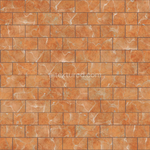 Orange Marble Tile Texture | Free PBR