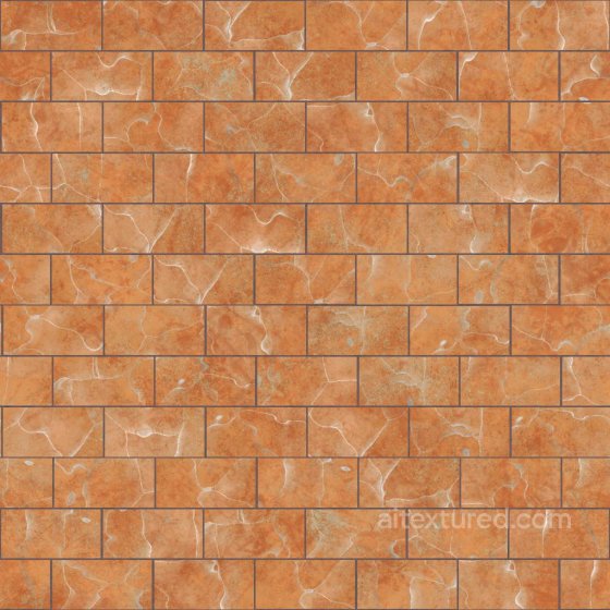 Orange Marble Tile Texture | Free PBR Marble texture preview