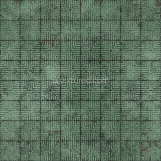 Archviz Ceramic Floor Flooring Geometric Ground Old — Seamless PBR Texture