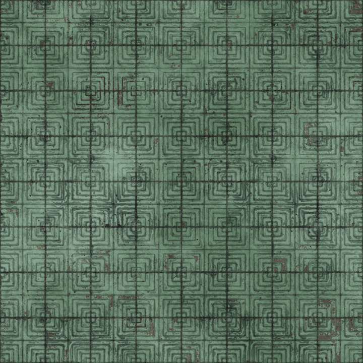 Archviz Ceramic Floor Flooring Geometric Ground Old seamless PBR texture preview