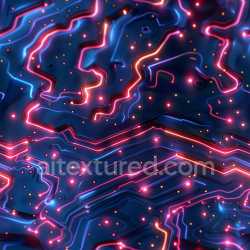 seamless Seamless 3D PBR Texture of Glossy Neon Lit Circuit Board Pattern texture 8k free download PBR