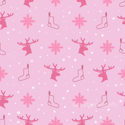 All Christmas Digital paper Texture of Pink Christmas Digital Paper with Reindeer, Stocki… seamless All Christmas Digital paper PBR texture