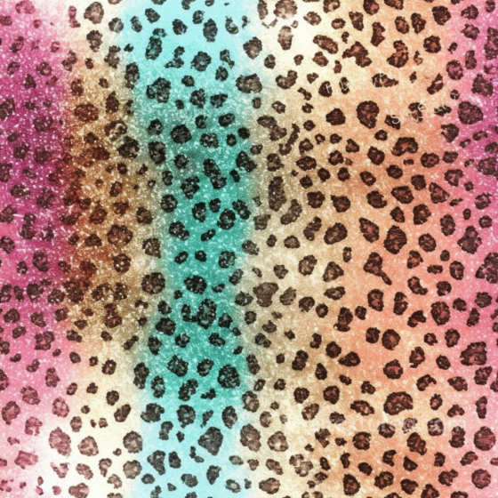 Vibrant Multi-Color Leopard Print Fabric Seamless Texture Leopard Print texture preview