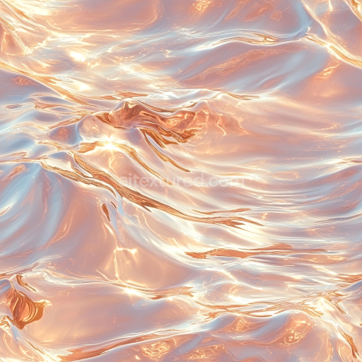 Seamless 3D Water PBR Texture Featuring Stylized Reflective Liquid Surface with Soft Wave Flow