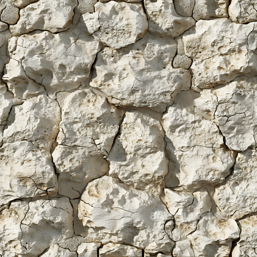 Weathered Limestone Rock Wall PBR Texture with Cracks and Rough Surface seamless Stone PBR texture