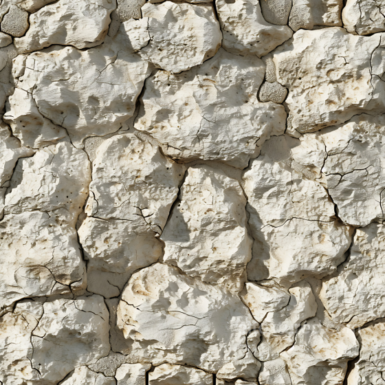 Weathered Limestone Rock Wall PBR Texture with Cracks and Rough Surface Stone texture preview