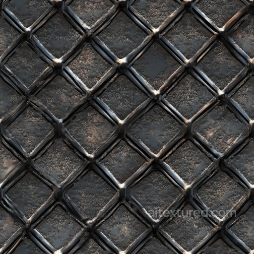 Rusted Steel Plate Texture with Raised Diamond Pattern seamless Metal PBR texture