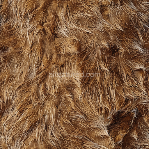 Seamless 3D Hairy Distressed Brown Leather PBR Texture with Natural Fur Grain
