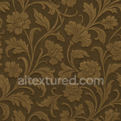 seamless Seamless 3d texture pbr 8k art nouveau botanical leaves wallpaper with embossed velvet and matte finish texture 8k free download PBR