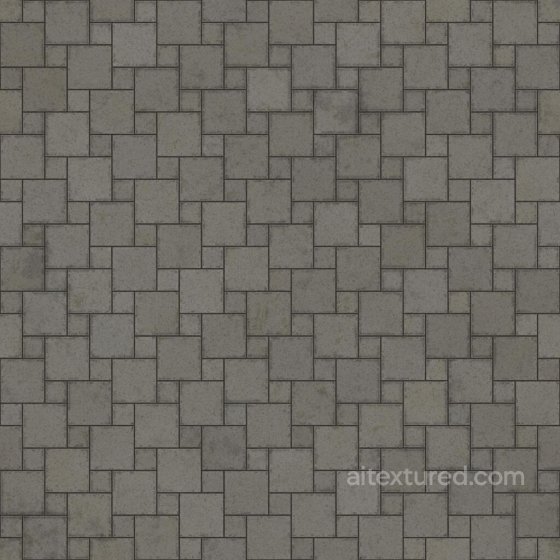 Large and Small Square Concrete Paving Outdoor Blocks | Free PBR Brick texture preview