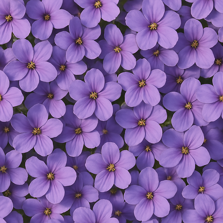 Violet Cluster Flower Garden Flower Petals Closeup Photorealistic seamless PBR texture preview