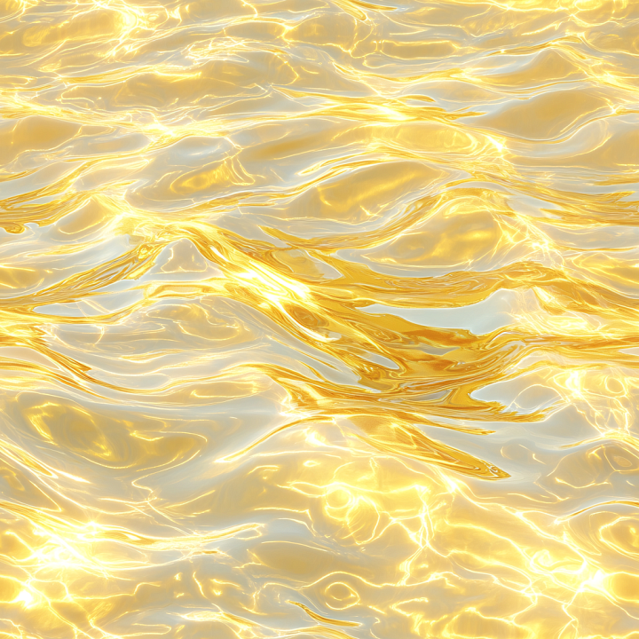 Shimmering Golden Stylized Water Surface seamless PBR texture preview