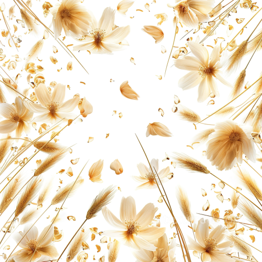 White & Gold Delicate Floral Fabric Pattern Seamless Texture seamless White & Gold PBR texture