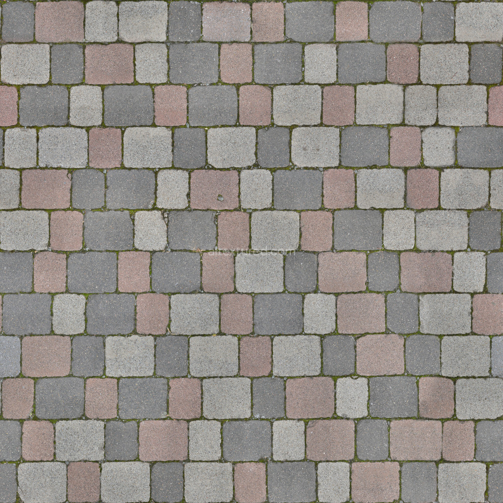 Seamless paving stones texture with varied colors and patterns