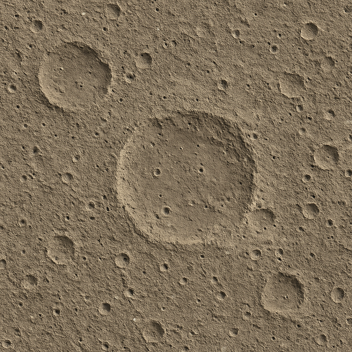 Cratered Surface With Impact Basins And Dusty Regolith Layers seamless PBR texture preview