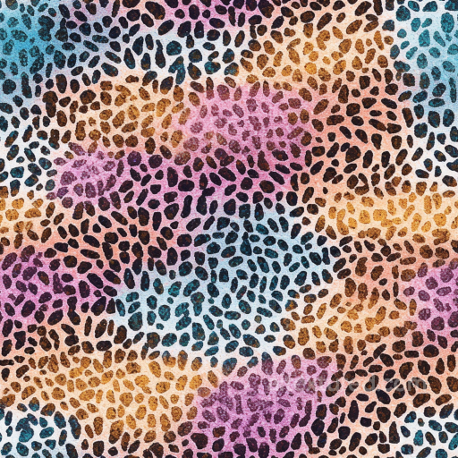 Colorful Leopard Print Fabric Seamless Texture with Vibrant Spots seamless Leopard Print PBR texture