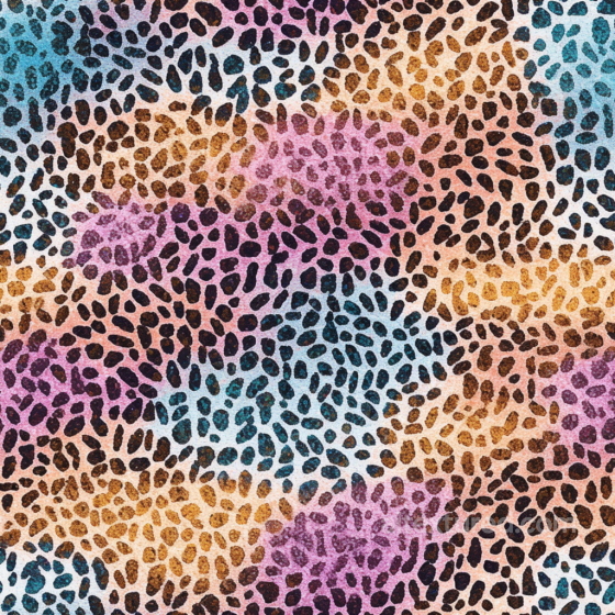 Multicolor Leopard Print Fabric Texture with Bold Organic Pattern Leopard Print texture preview