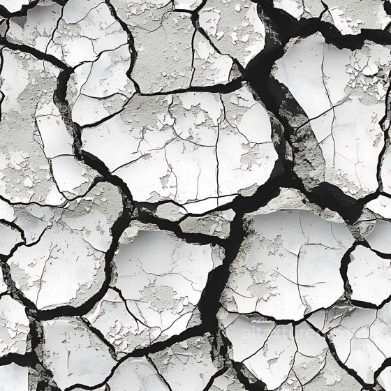 cracked and holed plaster PBR texture in white and gray Cracked & Holes texture preview