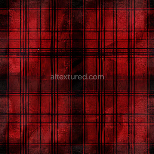 Seamless 3D Red Plaid Painted Metal PBR Texture with Subtle Brush Strokes
