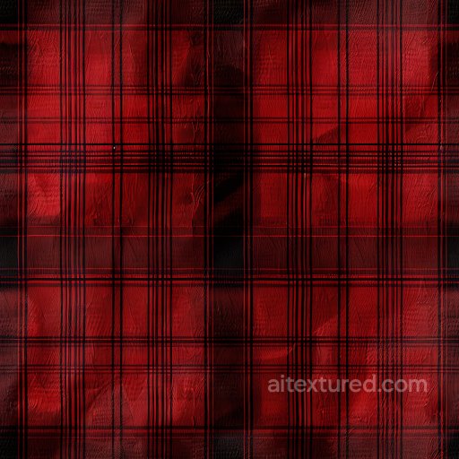 Seamless 3D Red Plaid Painted Metal PBR Texture with Subtle Brush Strokes texture preview