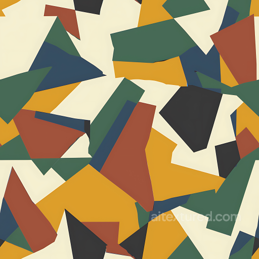 Stylized Geometric Camouflage PBR Texture with Earthy Tones seamless Color Camouflage PBR texture
