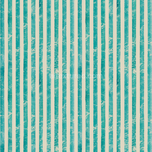 Seamless 3D PBR Texture of Blue-Green Watercolor Stripes on Cream Fabric