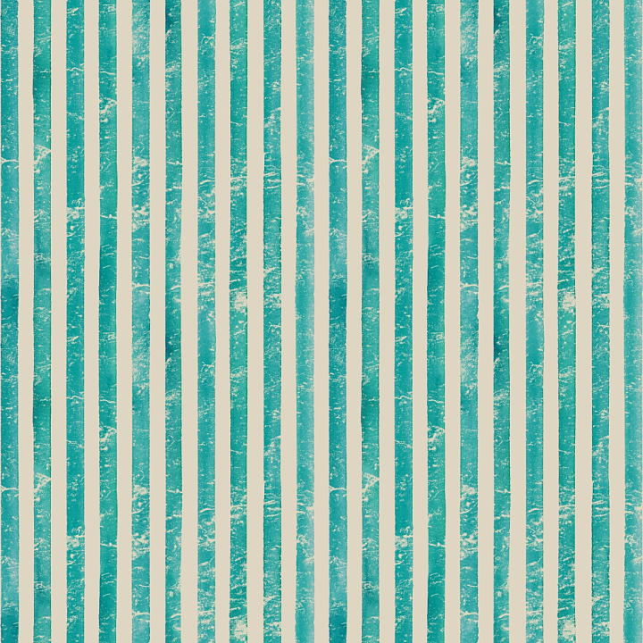 Blue-Green Watercolor Stripes on Cream Fabric seamless PBR texture preview