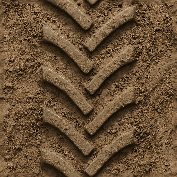 Tractor Tire Agricultural Tire Tire Track Mud Muddy Tire Tread seamless PBR texture preview