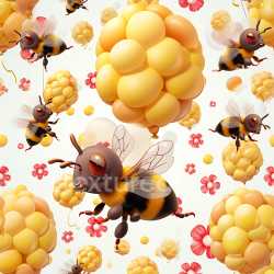 seamless Seamless 3D Inflated Honeycomb Plush PBR Texture in Yellow and Orange Tones texture 8k free download PBR