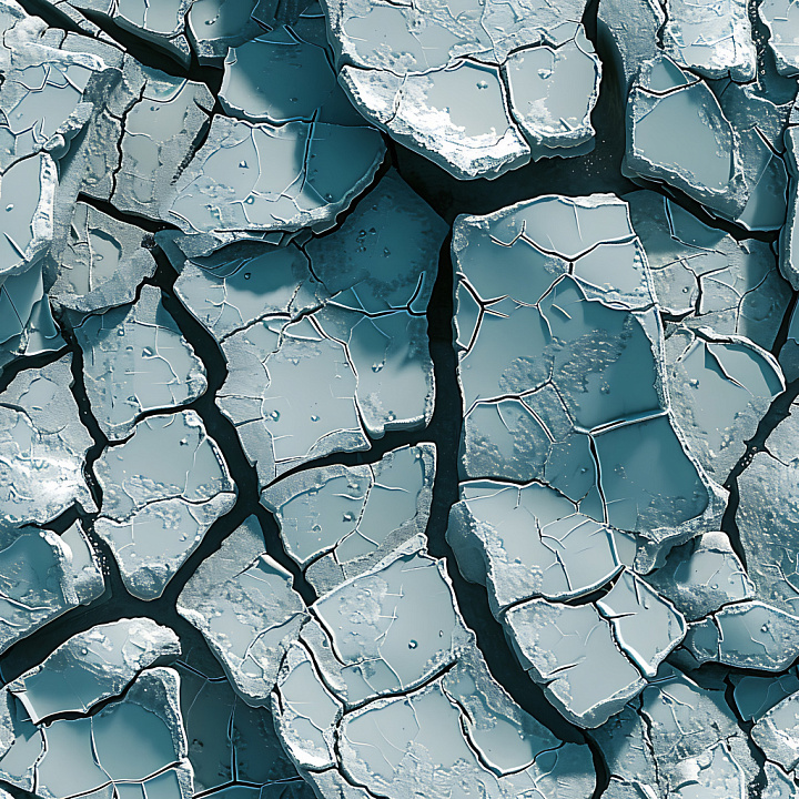 Cracked Dry Mud with Deep Cracks and Surface Erosion seamless PBR texture preview