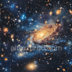 seamless Seamless 3D PBR Space Texture Featuring Spiral Galaxy and Star Clusters texture 8k free download PBR