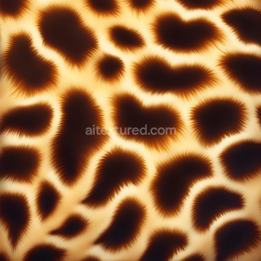 Seamless 3D PBR Leopard Print Texture with Soft Fur Detailing