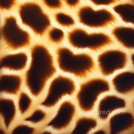 Leopard Print Texture with Soft Fur Pattern and Warm Tones seamless Leopard Print PBR texture