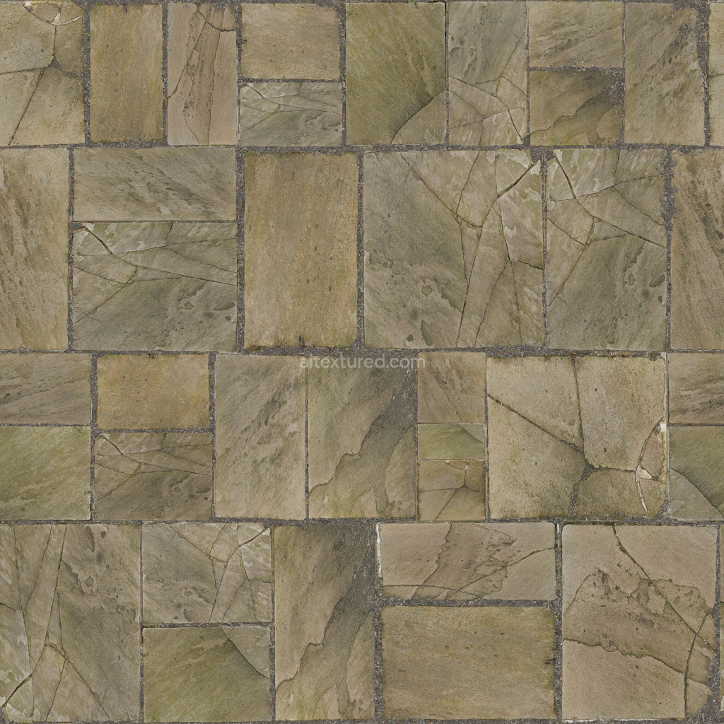 Seamless PBR tiles texture with natural stone pattern