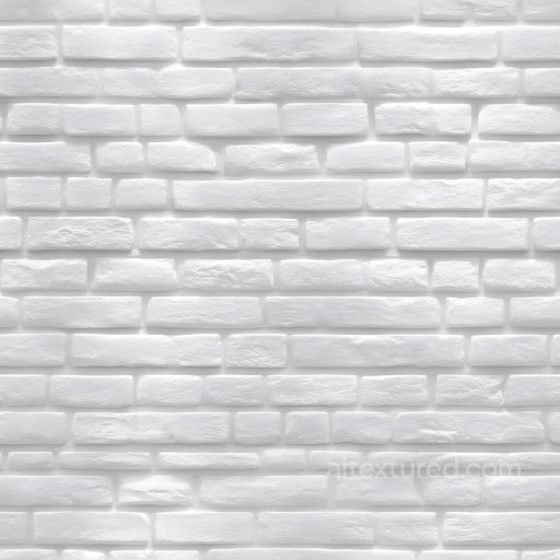 Cracked White Brick Wall PBR Texture with Subtle Surface Damage seamless Brick PBR texture