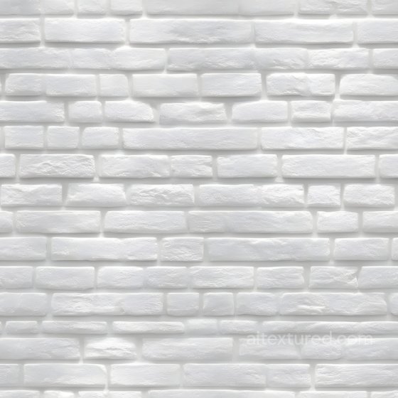 Cracked White Brick Wall PBR Texture with Subtle Surface Damage Brick texture preview