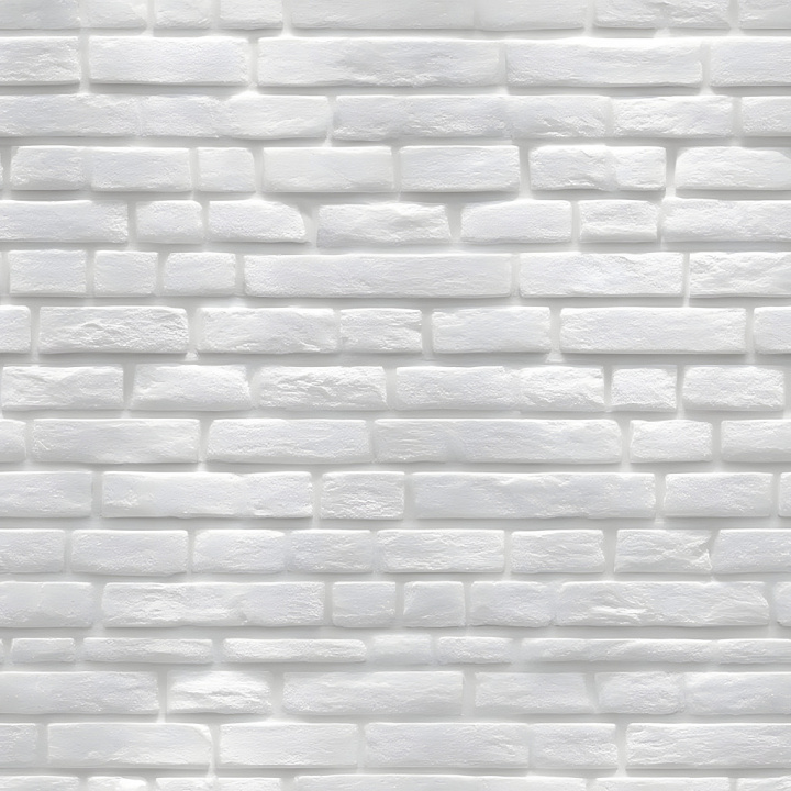 Cracked White Brick Wall with Subtle Surface Damage seamless PBR texture preview