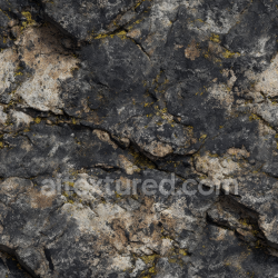 seamless Seamless 3D PBR Weathered Cliff Rock Texture with Natural Moss and Cracks texture 8k free download PBR
