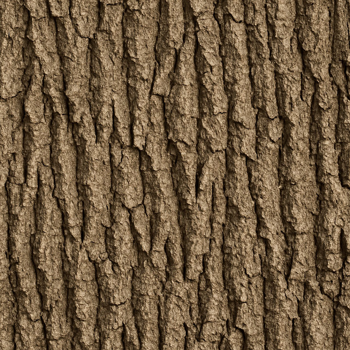 Natural Oak Bark Wood seamless PBR texture preview