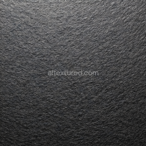 Seamless 3D Felt PBR Texture with Dense Black Wool Fibers and Matte Finish