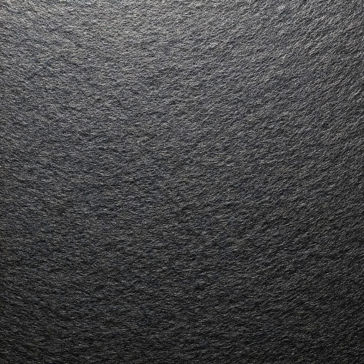 Felt with Dense Black Wool Fibers and Matte Finish seamless PBR texture preview