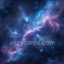 seamless Seamless 3D Space PBR Texture Featuring Luminous Nebulae with Blue and Purple Gradients texture 8k free download PBR