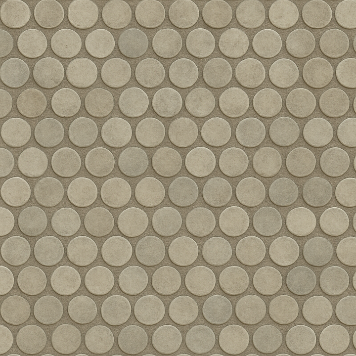 Penny Round Mosaic Small Circles seamless PBR texture preview