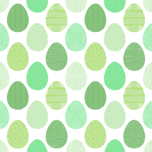 Seamless 3D PBR Texture of Green Easter Eggs with Patterned Digital Paper
