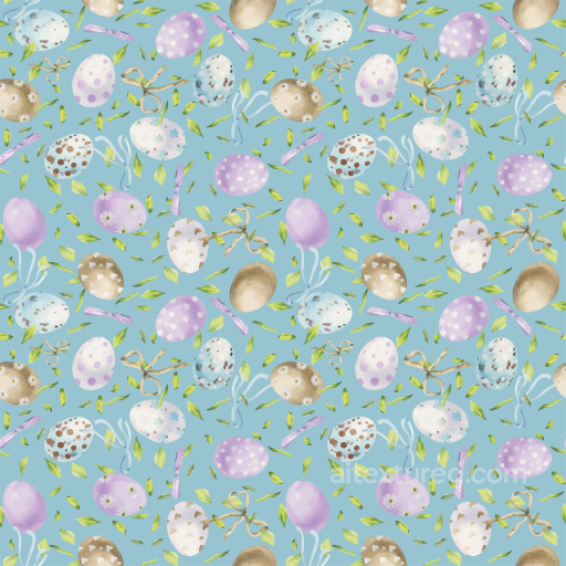 with Pastel Easter Eggs and Leaves Pattern seamless All Christmas Digital paper PBR texture